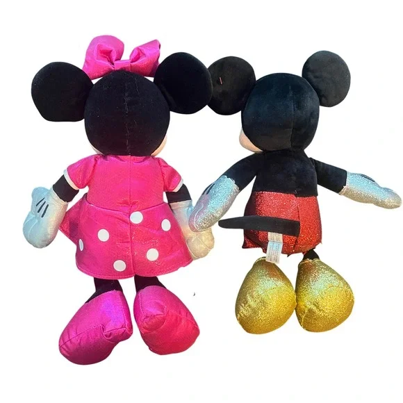 TY Beanie Babies Sparkle Disney Mickey and Minnie Mouse 8" - Picture 4 of 6